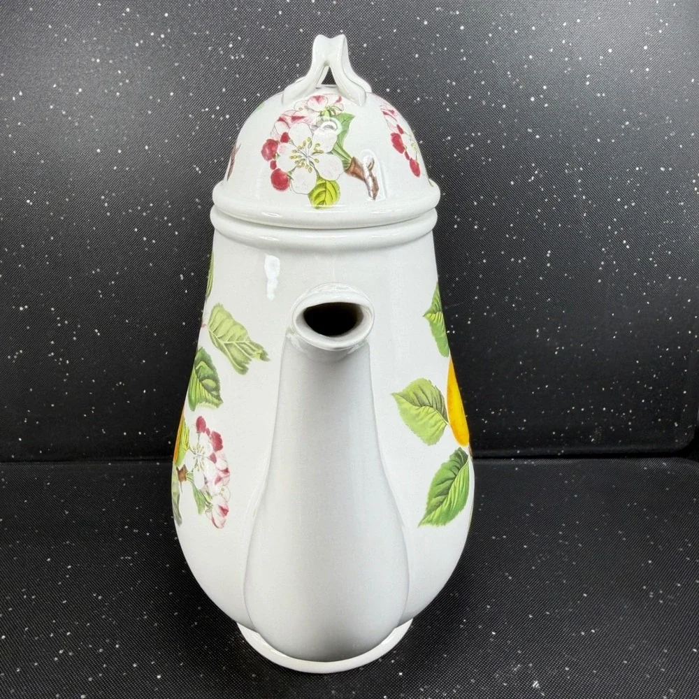 Portmeirion Pomona Coffee Pot Ingestrie Pippin Apple Botanical Made in England